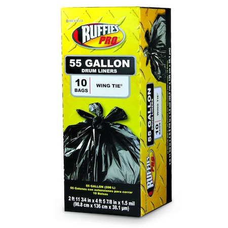 Ruffies Ruffies 55 gal Drum Liners Wing Ties 10 pk 1.5 mil 1124920